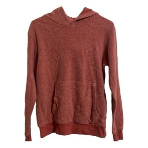 Reverse fleece hoodie pullover pink long sleeve sweater hoodie pink